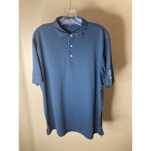 Peter Millar Golf Polo Shirt Blue Size Large
